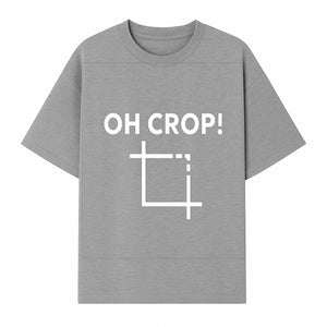 Funny Photography Quote Print - 'Oh Crop!' Humorous Art for Photographers and Creatives - Wall Decor Gift - T-shirt 1758335010709.jpg