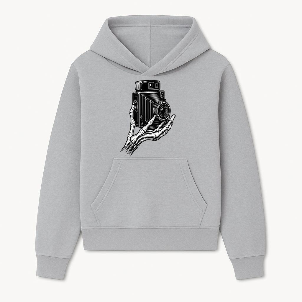 Skeleton Hand Vintage Camera Art Print - Gothic Photography Decor - Unique Wall Art for Photographers & Halloween Lovers - Hoodie 1758335010869.jpg