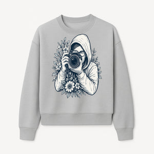 Photography Enthusiast Hoodie Floral Design Graphic Tee, Camera Lover Gift, Artistic Print for Photographers - Sweatshirt 1758335011112.jpg