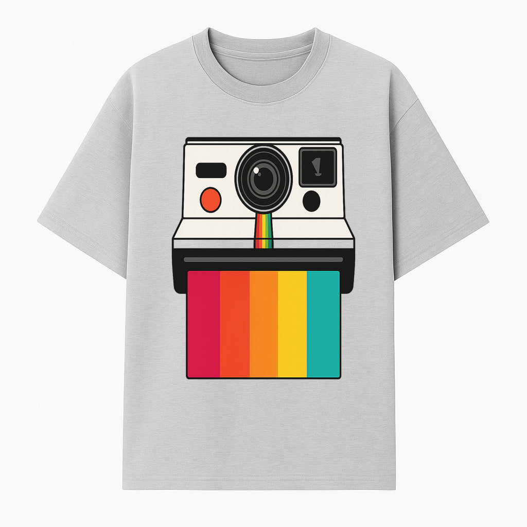 Vintage Instant Camera Illustration | Retro Photography Print | Polaroid Style Wall Art | Colorful Decor for Home or Studio - T-shirt 1758335011179.jpg