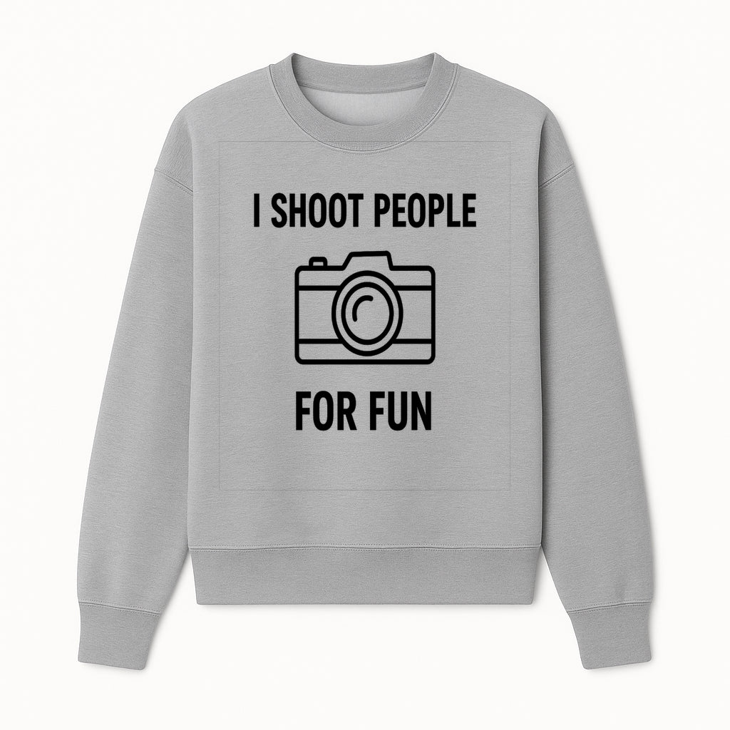 I Shoot People for Fun Photography T-Shirt | Creative Gift for Photographers | Humorous Camera Tee - Sweatshirt 1758335011698.jpg