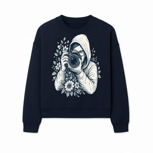 Photography Enthusiast Hoodie Floral Design Graphic Tee, Camera Lover Gift, Artistic Print for Photographers - Sweatshirt 1758335011728.jpg