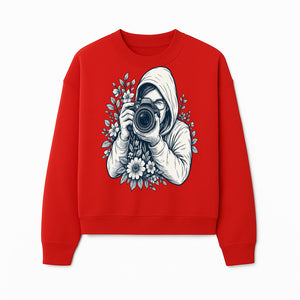 Photography Enthusiast Hoodie Floral Design Graphic Tee, Camera Lover Gift, Artistic Print for Photographers - Sweatshirt 1758335011887.jpg