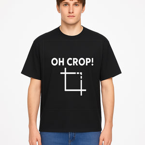 Funny Photography Quote Print - 'Oh Crop!' Humorous Art for Photographers and Creatives - Wall Decor Gift - T-shirt 1758335011990.jpg