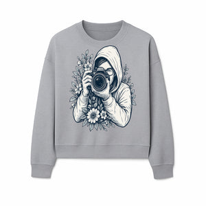 Photography Enthusiast Hoodie Floral Design Graphic Tee, Camera Lover Gift, Artistic Print for Photographers - Sweatshirt 1758335012016.jpg