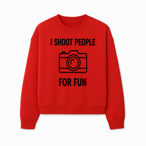 I Shoot People for Fun Photography T-Shirt | Creative Gift for Photographers | Humorous Camera Tee - Sweatshirt 1758335013049.jpg