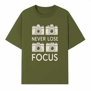Never Lose Focus Camera Photography Wall Art Print - Inspirational Decor for Photographers, Home Office, or Studio - T-shirt 1758335013215.jpg