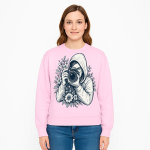 Photography Enthusiast Hoodie Floral Design Graphic Tee, Camera Lover Gift, Artistic Print for Photographers - Sweatshirt 1758335013574.jpg