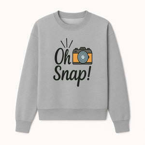 Oh Snap! Camera Design T-Shirt | Fun Photography Shirt | Gift for Photographers and Creatives - Sweatshirt 1758335013696.jpg
