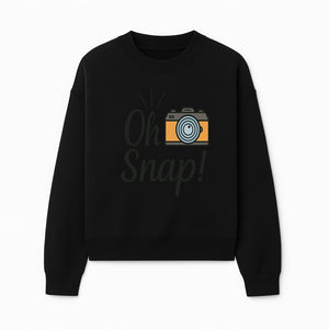 Oh Snap! Camera Design T-Shirt | Fun Photography Shirt | Gift for Photographers and Creatives - Sweatshirt 1758335013846.jpg