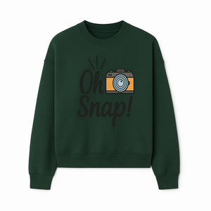Oh Snap! Camera Design T-Shirt | Fun Photography Shirt | Gift for Photographers and Creatives - Sweatshirt 1758335014144.jpg