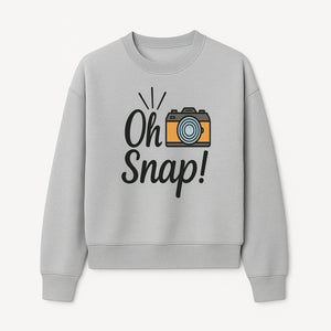 Oh Snap! Camera Design T-Shirt | Fun Photography Shirt | Gift for Photographers and Creatives - Sweatshirt 1758335014301.jpg