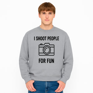 I Shoot People for Fun Photography T-Shirt | Creative Gift for Photographers | Humorous Camera Tee - Sweatshirt 1758335014468.jpg