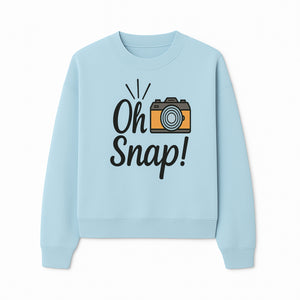 Oh Snap! Camera Design T-Shirt | Fun Photography Shirt | Gift for Photographers and Creatives - Sweatshirt 1758335014470.jpg