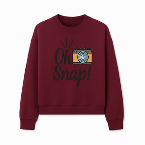 Oh Snap! Camera Design T-Shirt | Fun Photography Shirt | Gift for Photographers and Creatives - Sweatshirt 1758335014746.jpg