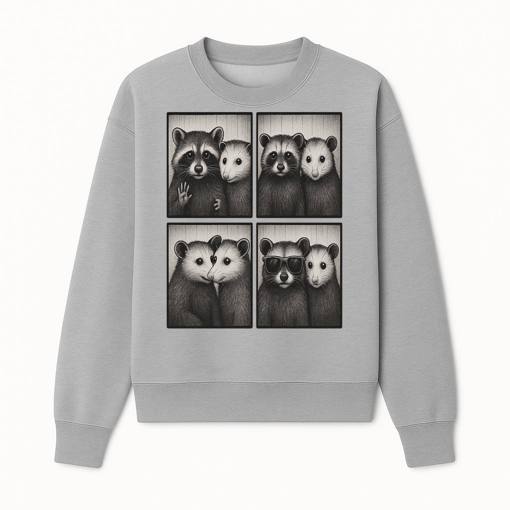 Cute Raccoon and Possum Art Print Set | Whimsical Animal Illustration | Wall Decor for Animal Lovers | Hand-drawn Vintage Style - Sweatshirt 1758335014811.jpg