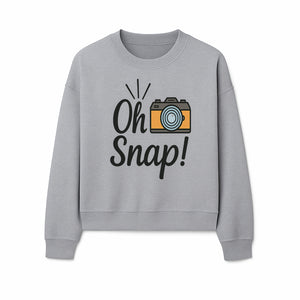 Oh Snap! Camera Design T-Shirt | Fun Photography Shirt | Gift for Photographers and Creatives - Sweatshirt 1758335015180.jpg