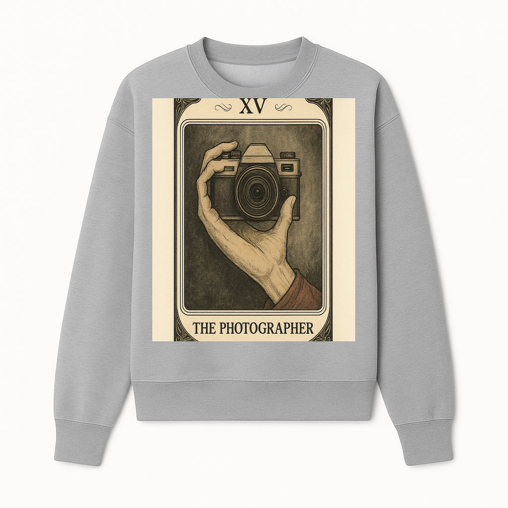 Vintage Photographer Art Print - Hand Holding Camera Illustration, Retro Wall Decor for Photography Enthusiasts - Sweatshirt 1758335017611.jpg