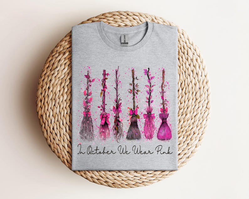 In October We Wear Pink Breast Cancer Awareness Shirt Halloween Sweatshirt Witchy Pink Ribbon Shirt Witch Gift October Awareness Hoodie 1758339545178.jpg