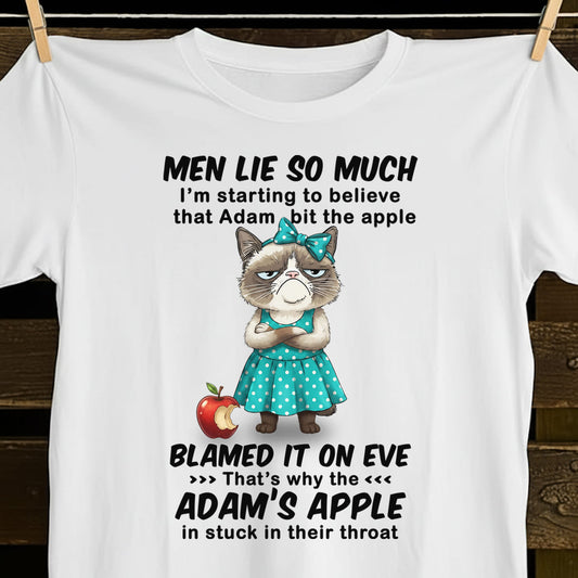 Funny Grumpy Cat Shirt Men Lie So Much Adam S Apple Joke Tee Sarcastic Graphic T Shirt For Women 1758340681438.jpg