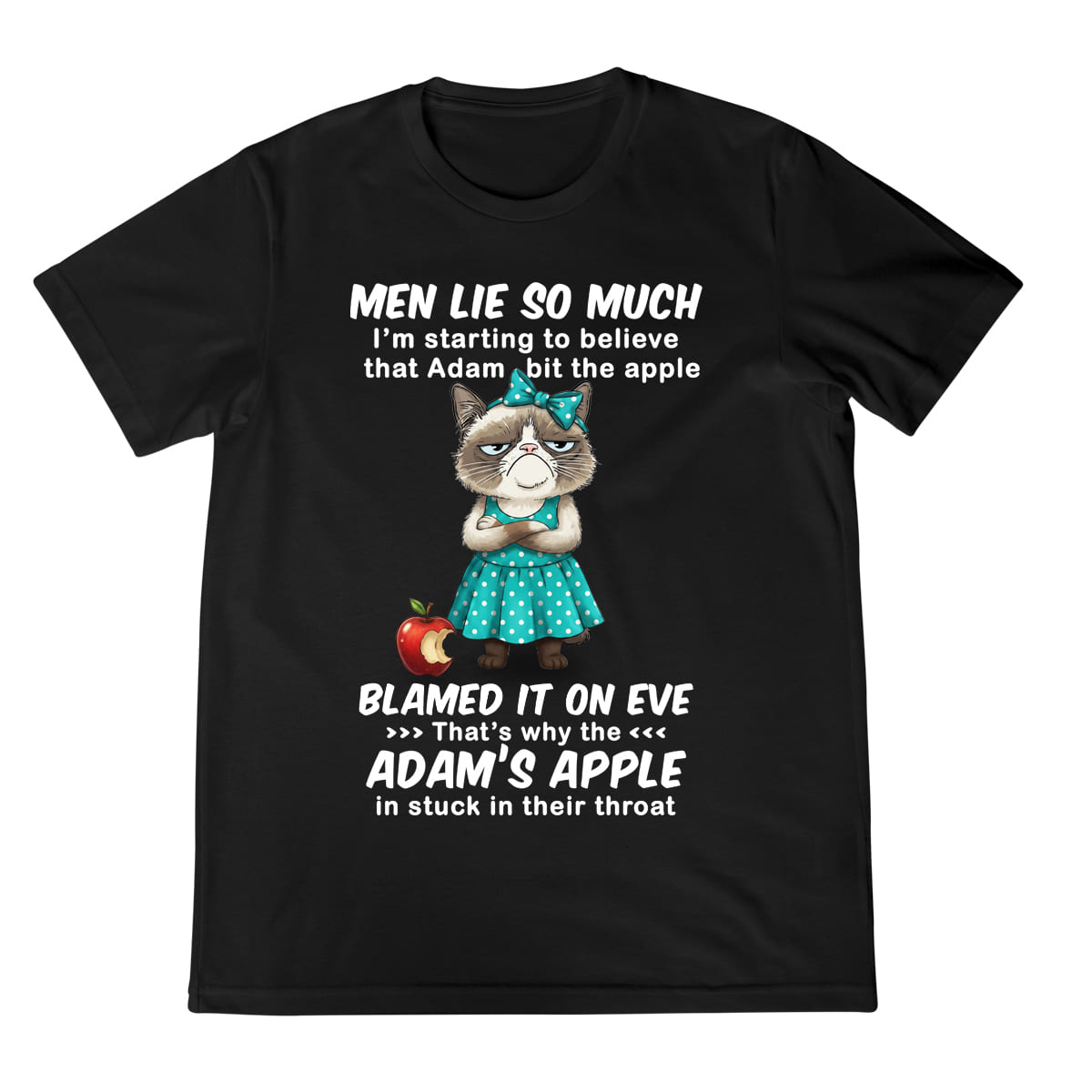 Funny Grumpy Cat Shirt Men Lie So Much Adam S Apple Joke Tee Sarcastic Graphic T Shirt For Women 1758340717290.jpg