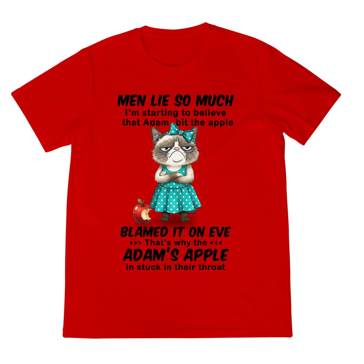 Funny Grumpy Cat Shirt Men Lie So Much Adam S Apple Joke Tee Sarcastic Graphic T Shirt For Women 1758340717826.jpg
