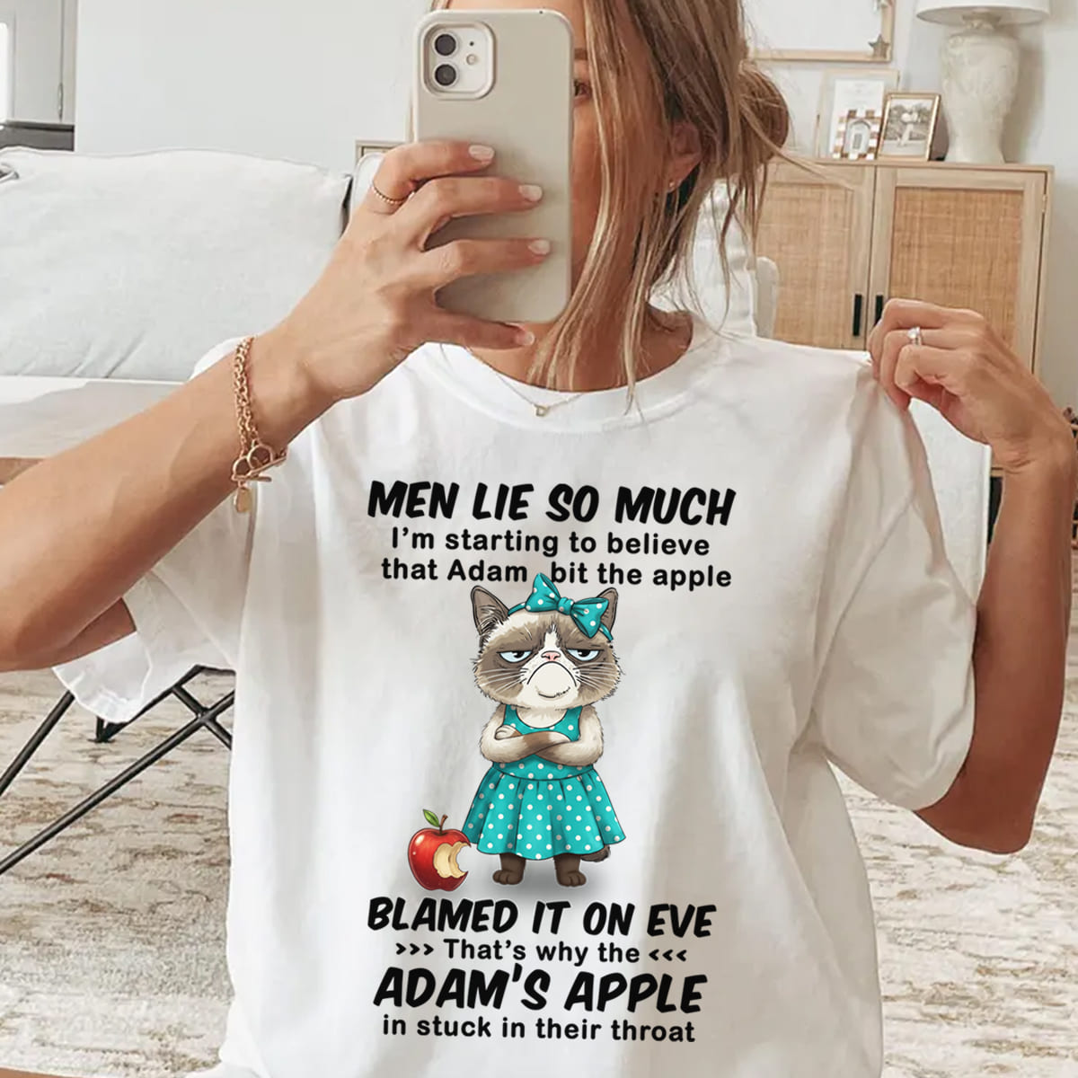 Funny Grumpy Cat Shirt Men Lie So Much Adam S Apple Joke Tee Sarcastic Graphic T Shirt For Women 1758340718413.jpg