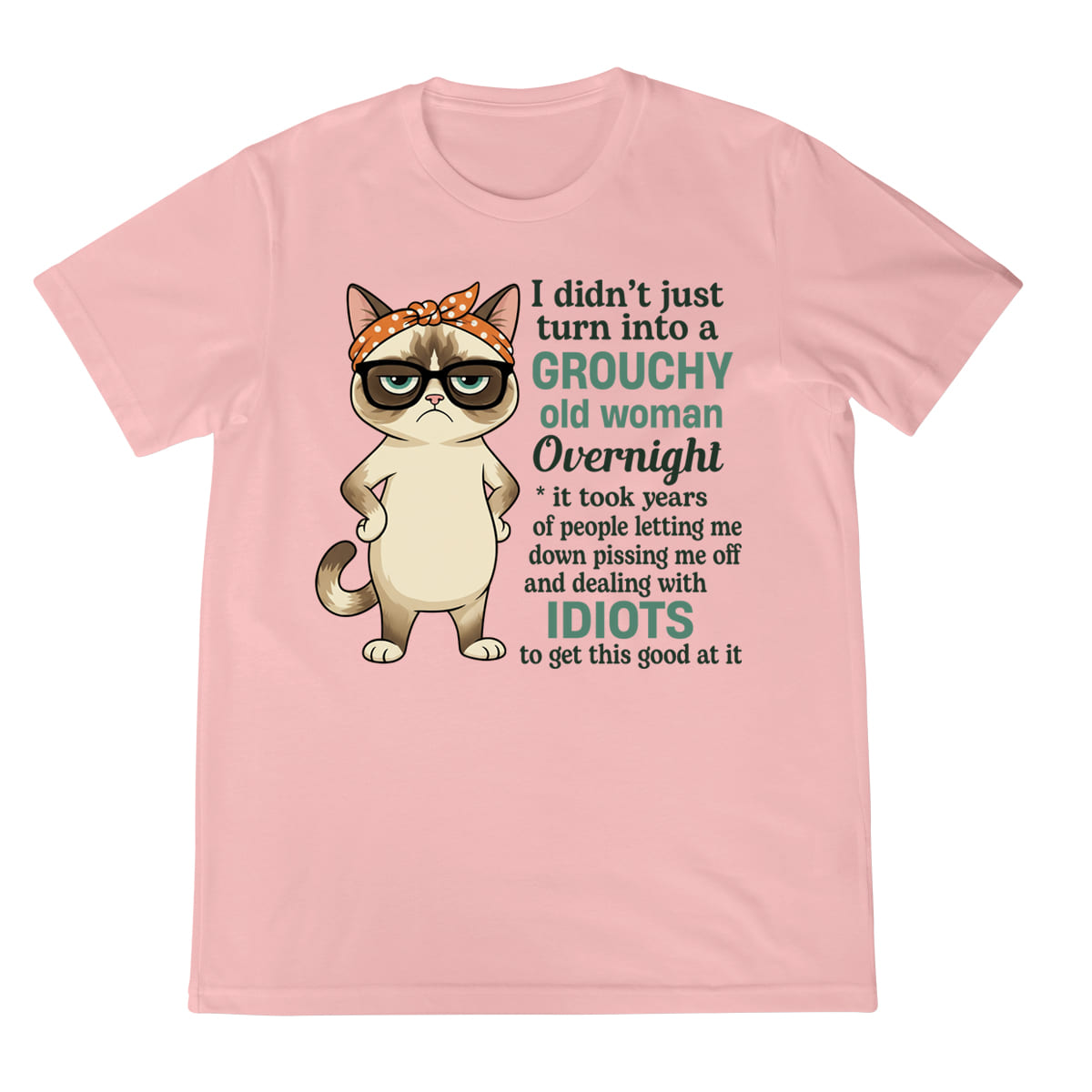Grumpy Cat Shirt Grouchy Old Woman Overnight Funny Quote Tee Sassy Humor Graphic T Shirt 1758341172933.jpg