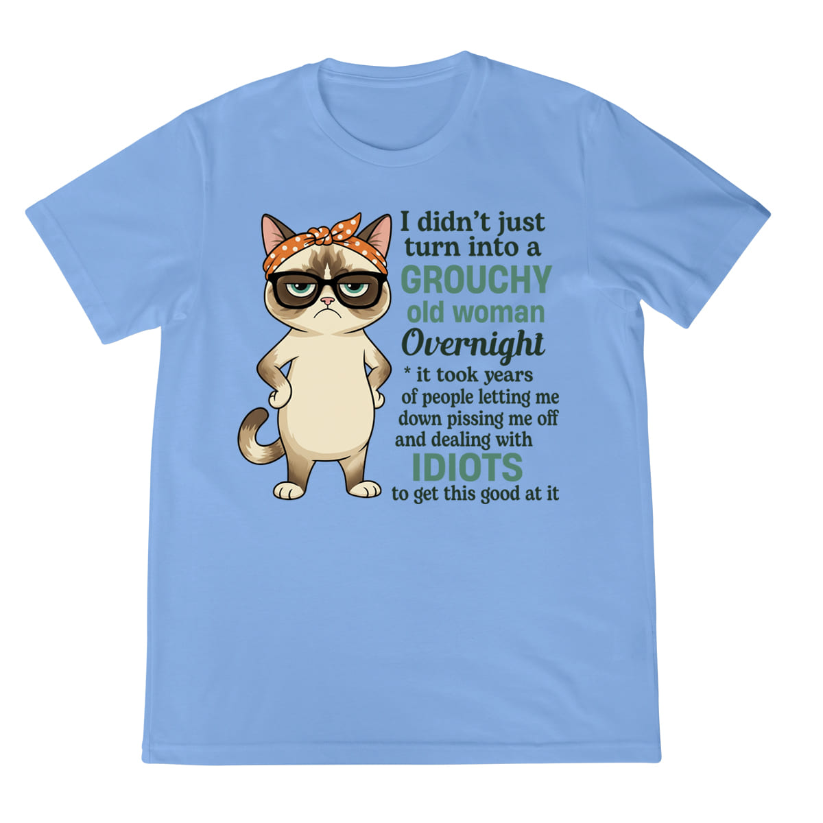Grumpy Cat Shirt Grouchy Old Woman Overnight Funny Quote Tee Sassy Humor Graphic T Shirt 1758341172986.jpg