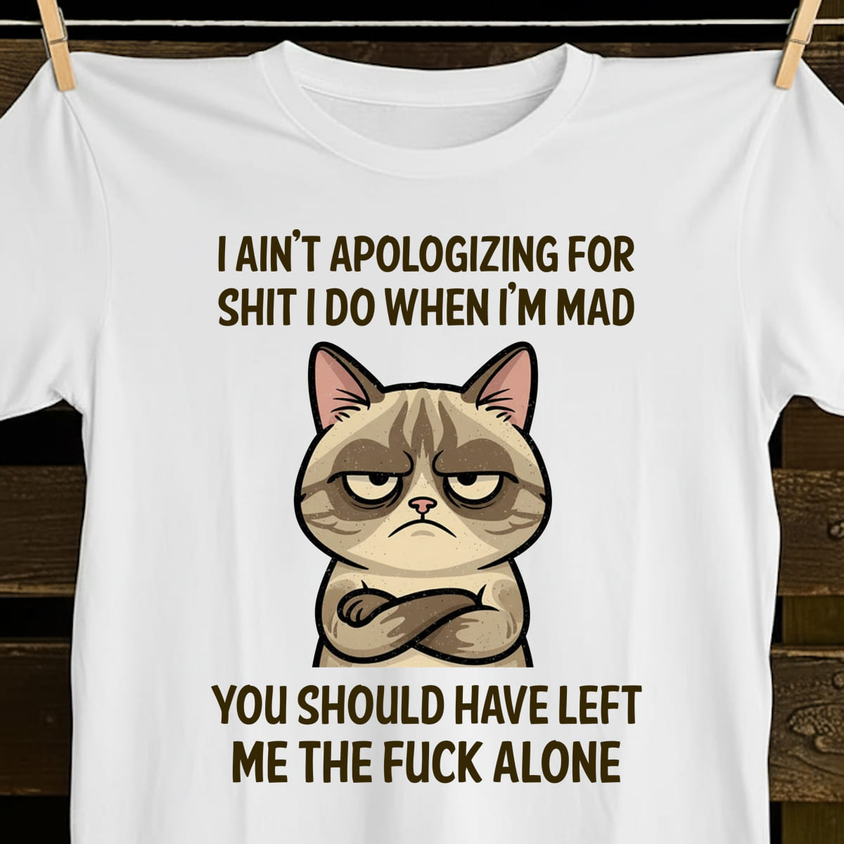 Grumpy Cat Shirt Mad Attitude Quote Tee You Should Have Left Me Alone Funny Graphic T Shirt 1758341536577.jpg
