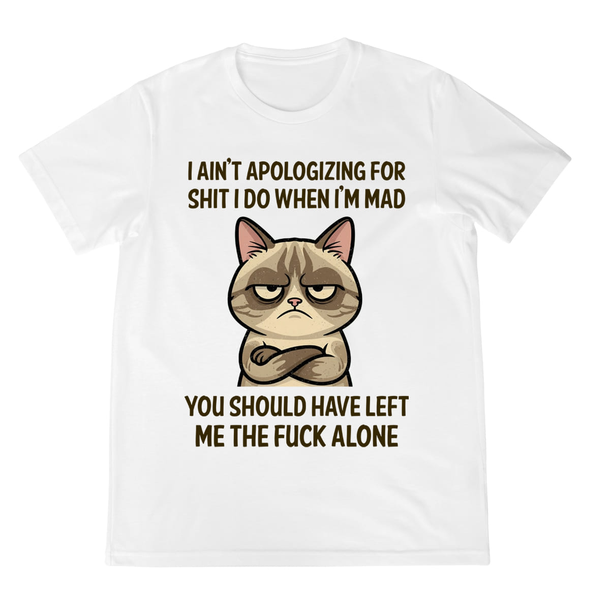 Grumpy Cat Shirt Mad Attitude Quote Tee You Should Have Left Me Alone Funny Graphic T Shirt 1758341557613.jpg
