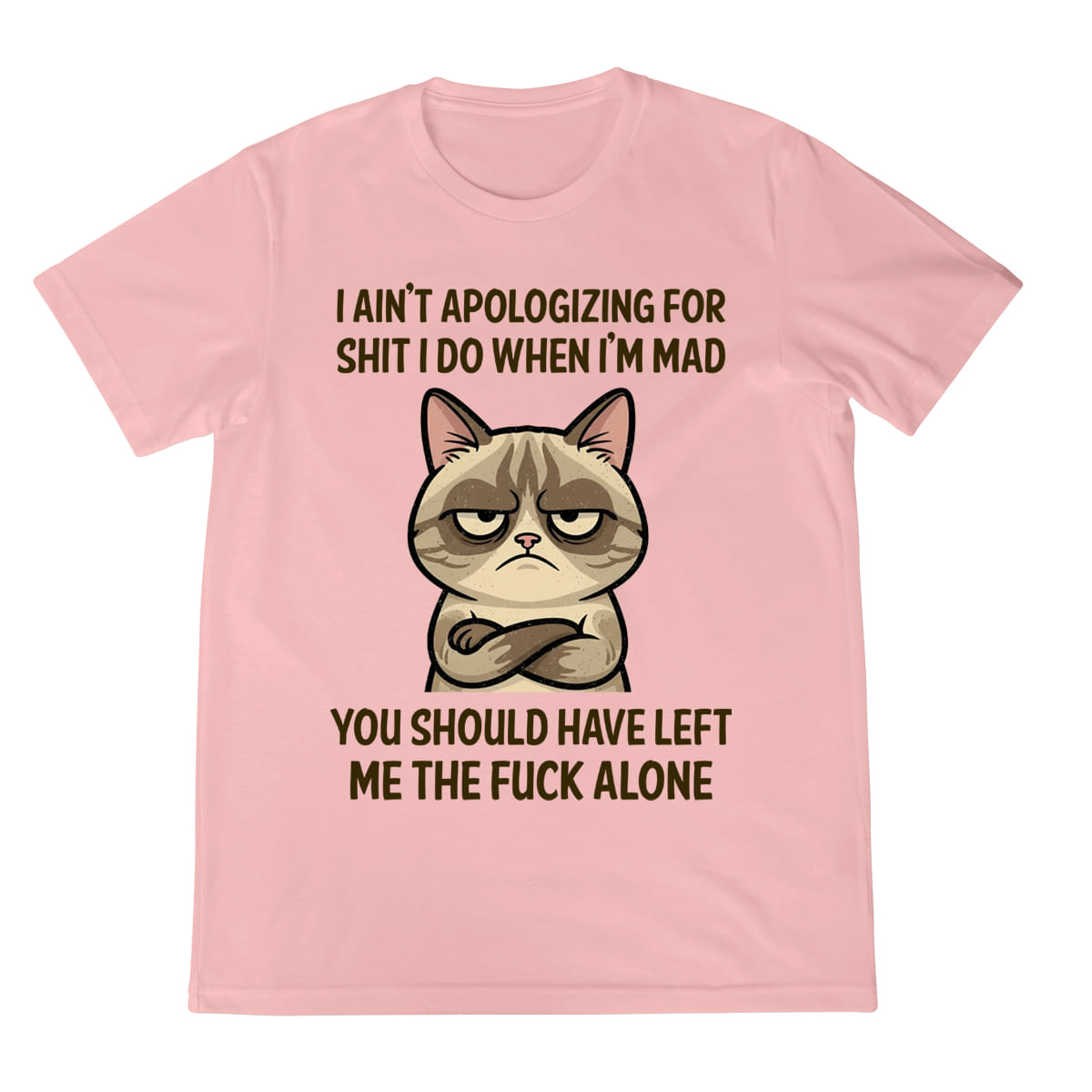Grumpy Cat Shirt Mad Attitude Quote Tee You Should Have Left Me Alone Funny Graphic T Shirt 1758341558055.jpg