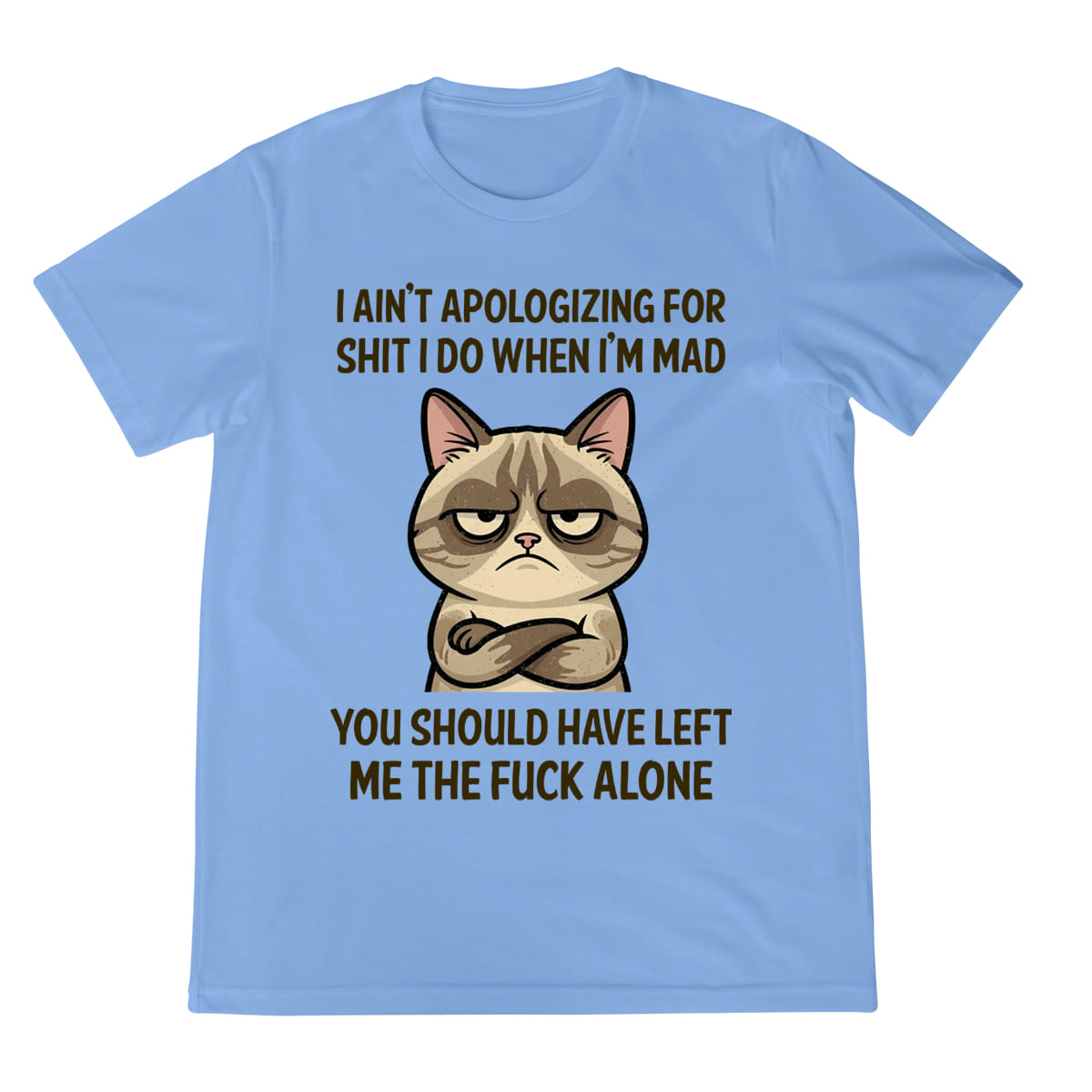 Grumpy Cat Shirt Mad Attitude Quote Tee You Should Have Left Me Alone Funny Graphic T Shirt 1758341558317.jpg