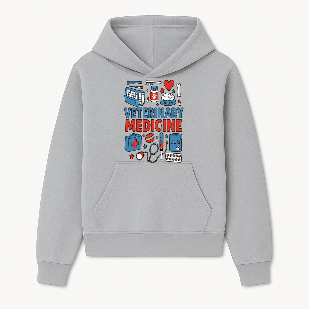 Veterinary Medicine Graphic Tee - Cute Dog Care Design for Animal Lovers, Vets, and Pet Owners, Fun Medical Theme Apparel - Hoodie 1758347404404.jpg