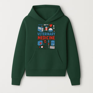 Veterinary Medicine Graphic Tee - Cute Dog Care Design for Animal Lovers, Vets, and Pet Owners, Fun Medical Theme Apparel - Hoodie 1758347404795.jpg