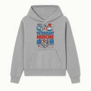 Veterinary Medicine Graphic Tee - Cute Dog Care Design for Animal Lovers, Vets, and Pet Owners, Fun Medical Theme Apparel - Hoodie 1758347404924.jpg