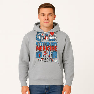 Veterinary Medicine Graphic Tee - Cute Dog Care Design for Animal Lovers, Vets, and Pet Owners, Fun Medical Theme Apparel - Hoodie 1758347406962.jpg