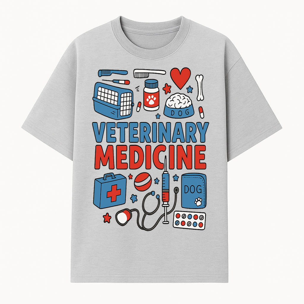 Veterinary Medicine Graphic Tee - Cute Dog Care Design for Animal Lovers, Vets, and Pet Owners, Fun Medical Theme Apparel - T-shirt 1758347407245.jpg