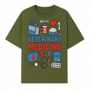 Veterinary Medicine Graphic Tee - Cute Dog Care Design for Animal Lovers, Vets, and Pet Owners, Fun Medical Theme Apparel - T-shirt 1758347407643.jpg