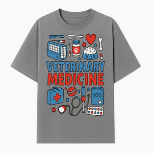 Veterinary Medicine Graphic Tee - Cute Dog Care Design for Animal Lovers, Vets, and Pet Owners, Fun Medical Theme Apparel - T-shirt 1758347407812.jpg