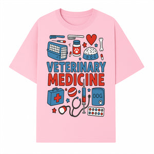 Veterinary Medicine Graphic Tee - Cute Dog Care Design for Animal Lovers, Vets, and Pet Owners, Fun Medical Theme Apparel - T-shirt 1758347408086.jpg