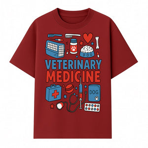 Veterinary Medicine Graphic Tee - Cute Dog Care Design for Animal Lovers, Vets, and Pet Owners, Fun Medical Theme Apparel - T-shirt 1758347408249.jpg