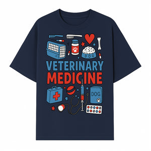 Veterinary Medicine Graphic Tee - Cute Dog Care Design for Animal Lovers, Vets, and Pet Owners, Fun Medical Theme Apparel - T-shirt 1758347408386.jpg