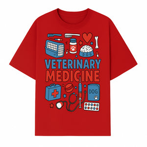 Veterinary Medicine Graphic Tee - Cute Dog Care Design for Animal Lovers, Vets, and Pet Owners, Fun Medical Theme Apparel - T-shirt 1758347408533.jpg