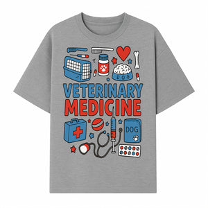 Veterinary Medicine Graphic Tee - Cute Dog Care Design for Animal Lovers, Vets, and Pet Owners, Fun Medical Theme Apparel - T-shirt 1758347408713.jpg