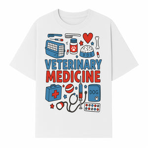 Veterinary Medicine Graphic Tee - Cute Dog Care Design for Animal Lovers, Vets, and Pet Owners, Fun Medical Theme Apparel - T-shirt 1758347408847.jpg
