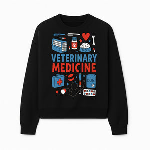 Veterinary Medicine Graphic Tee - Cute Dog Care Design for Animal Lovers, Vets, and Pet Owners, Fun Medical Theme Apparel - Sweatshirt 1758347410393.jpg