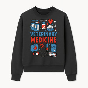 Veterinary Medicine Graphic Tee - Cute Dog Care Design for Animal Lovers, Vets, and Pet Owners, Fun Medical Theme Apparel - Sweatshirt 1758347410536.jpg