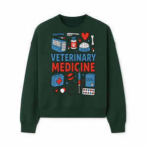 Veterinary Medicine Graphic Tee - Cute Dog Care Design for Animal Lovers, Vets, and Pet Owners, Fun Medical Theme Apparel - Sweatshirt 1758347410667.jpg