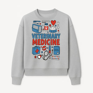 Veterinary Medicine Graphic Tee - Cute Dog Care Design for Animal Lovers, Vets, and Pet Owners, Fun Medical Theme Apparel - Sweatshirt 1758347410792.jpg